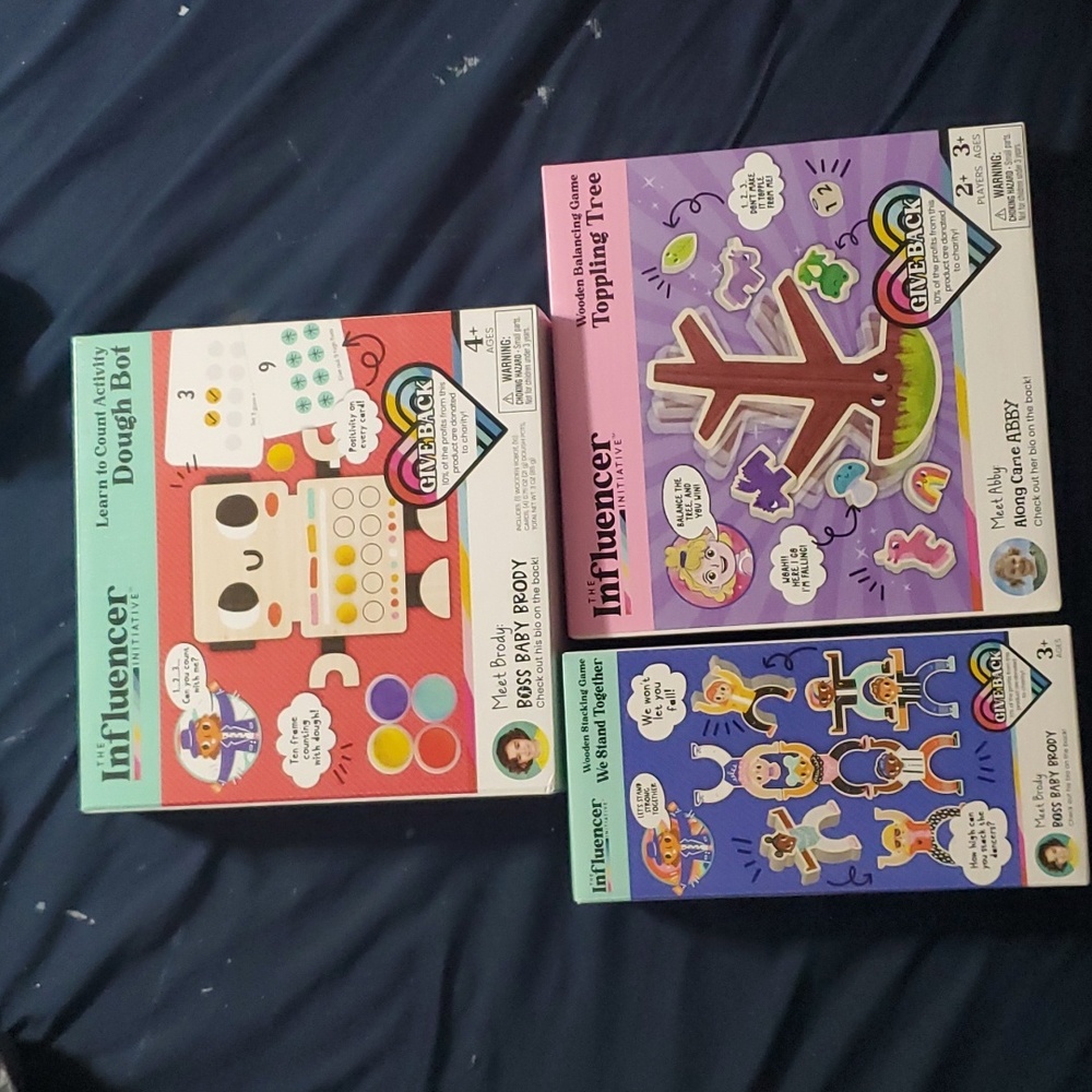 : Lot of 3 new The Influencer initiative creative imagination wooden  play sets